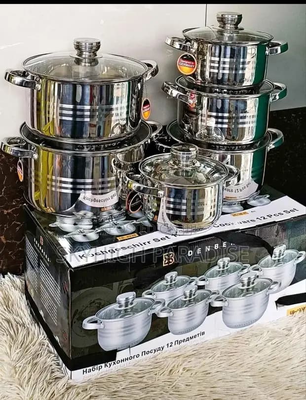 12-Piece Stainless Steel Cookware Set