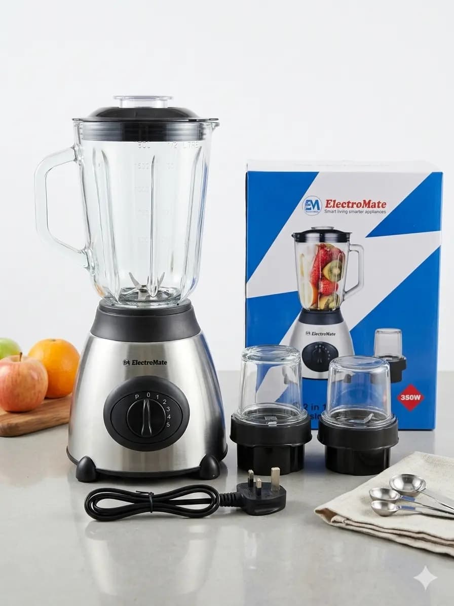 2-in-1 Glass Jar Electric ElectroMate Blender